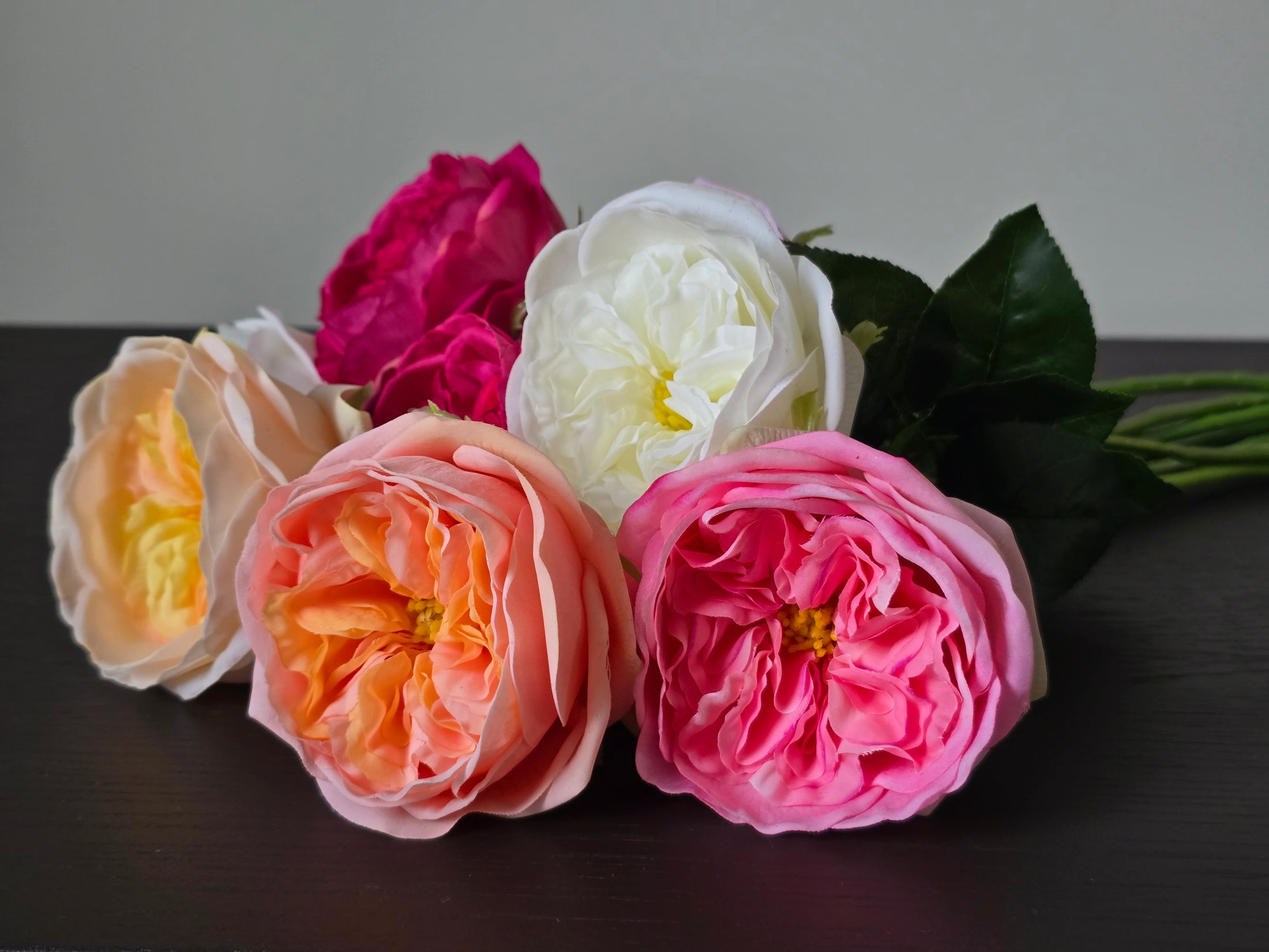 Zijden rozen boeket Damas