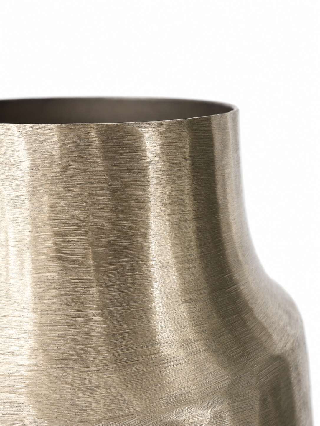Champagne gouden metalen vaas Milo
